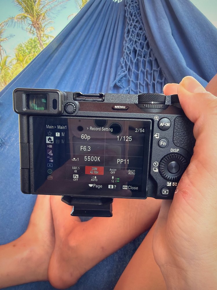 Camera settings on Lana's Sony